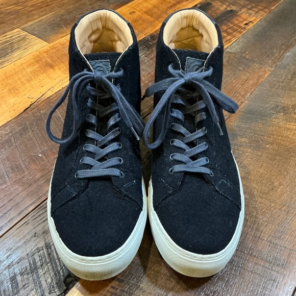 Greats Royale High Cadet Navy Wool Sneakers Men’s Size 12 | Premium Italian-Made - Picture 2 of 15